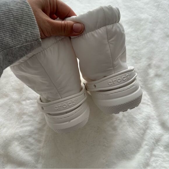 CROCS Classic Lined Neo Puff Boots White Women’s Size 10 - Picture 8 of 11
